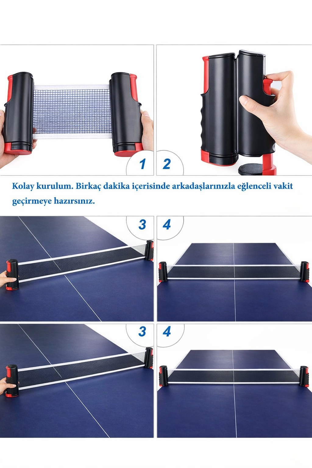 Play2ping™ Teleskopik masa tenisi seti