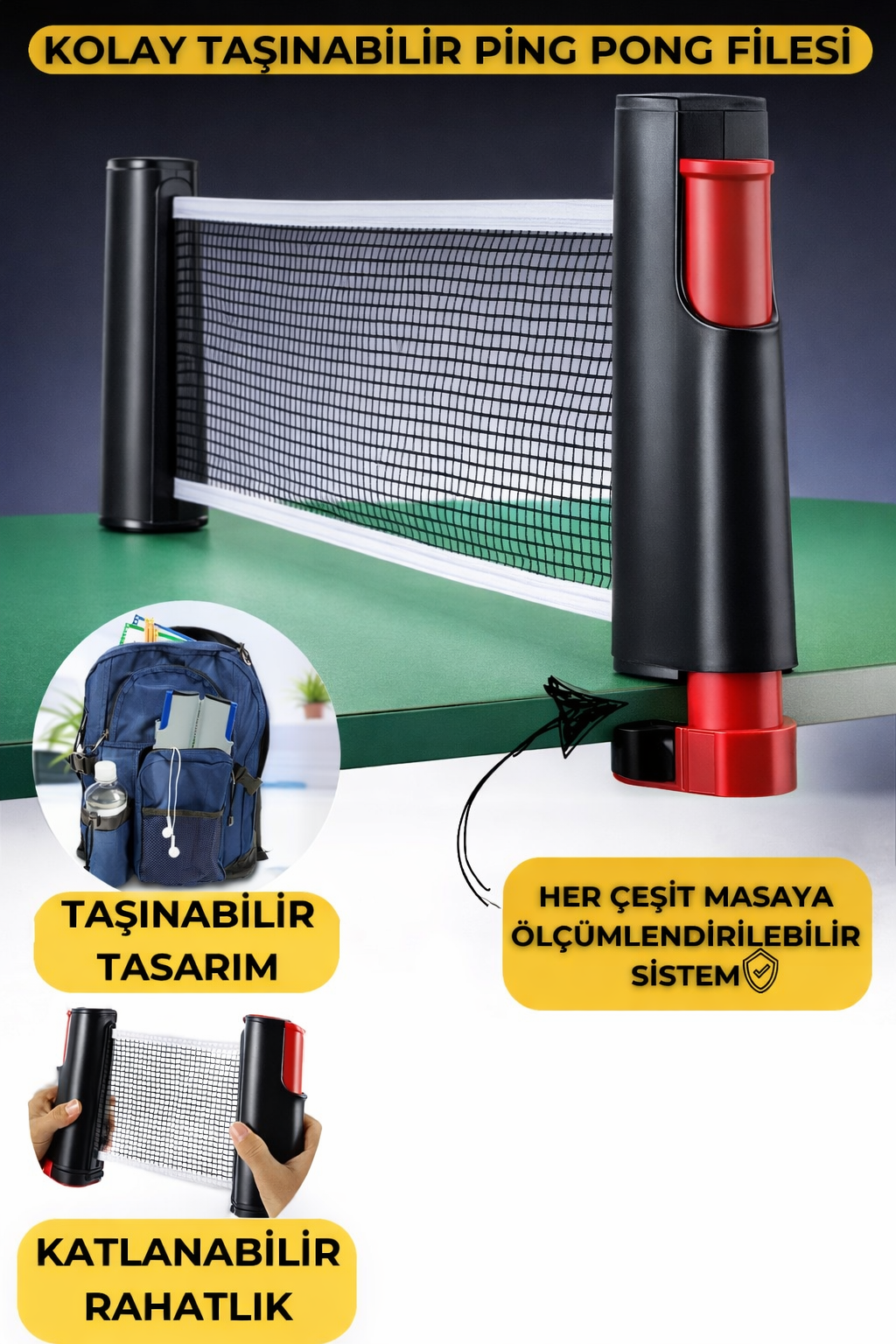 Play2ping™ Teleskopik masa tenisi seti